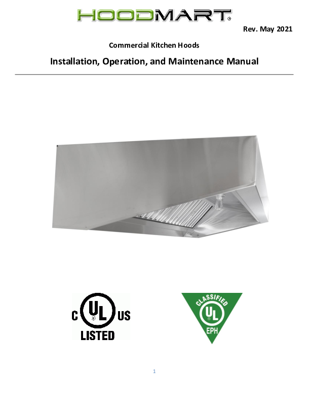  Stainless Steel Commercial Hood System, Includes Stainless  Steel Exhaust Hood, Rooftop Exhaust Fan, Heated Make Up Air Unit, and Roof  Curbs (11' Wall Canopy Hood, Exhaust Fan, Heated MUA) : Appliances